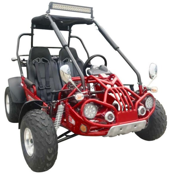 TrailMaster 200E XRX (EFI) Fuel Injection Deluxe Buggy Go Kart, Alloy Wheels, Lights, Turn Signals - Red