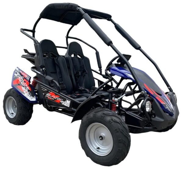 TrailMaster Blazer i200R Electric Go Kart, 48v Lithium Battery, Mid-Sized, Kids Ages 7-12 - Blue