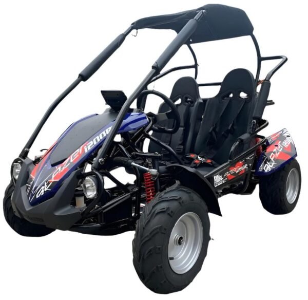 TrailMaster Blazer i200R Electric Go Kart, 48v Lithium Battery, Mid-Sized, Kids Ages 7-12 - Blue