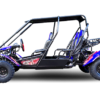 TrailMaster Blazer4 200EX EFI 4-Seater Buggy Go Kart, Extended Cab - Blue