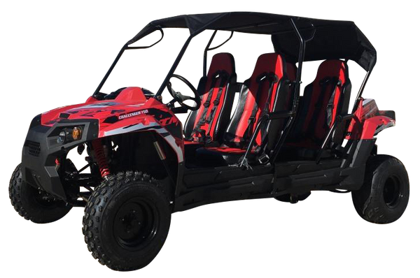 TrailMaster Challenger 200 4-Seater UTV Side-by-Side - Red