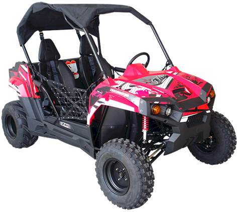 TrailMaster Challenger 200 UTV Go Kart, (Special) for Youth & Adult - Red