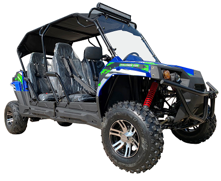 TrailMaster Challenger 200EX EFI 4-Seater UTV Side by Side Go Kart - Blue