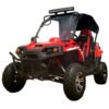 TrailMaster Challenger 200EX EFI UTV Deluxe, Windshield, Push Bar, Alloy Wheels, Light Bar - Red