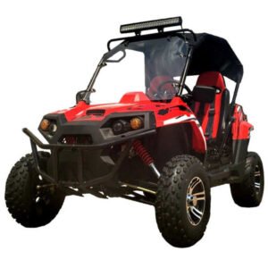 trailmaster-challenger-200ex-efi-utv-deluxe-windshield-push-bar-alloy-wheels-light-bar-red