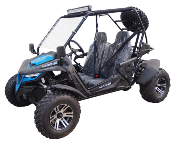 TrailMaster Cheetah 200X Go Kart (Special) CVT Automatic with Reverse, Alloy Wheels, Windshield - Red