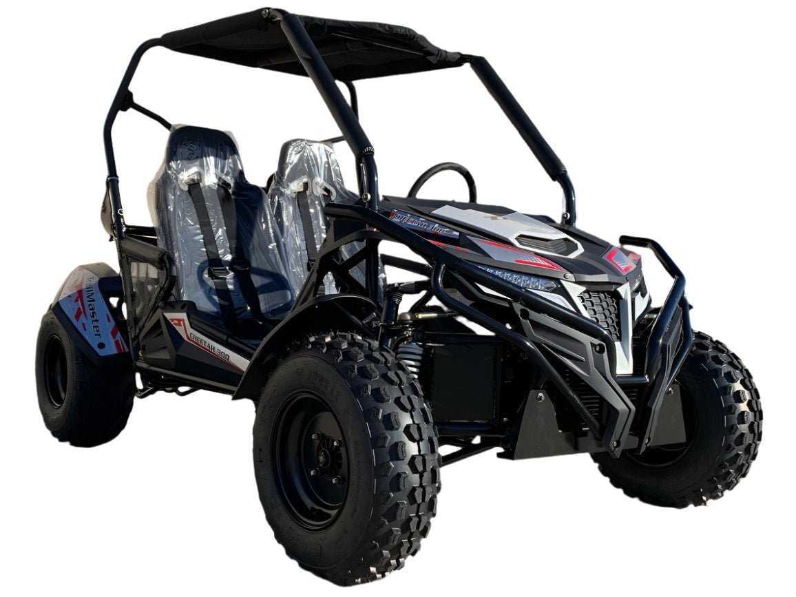 TrailMaster Cheetah 300E EFI UTV Go Kart, Shaft Drive, Liquid Cooled CVT Auto with Reverse - Red