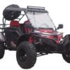 TrailMaster Cheetah 300Pro EFI Deluxe UTV Go Kart, Shaft Drive, Liquid Cooled CVT Auto with Reverse, Side Doors, Hard Top, Windshield, LED Light Bar - Red