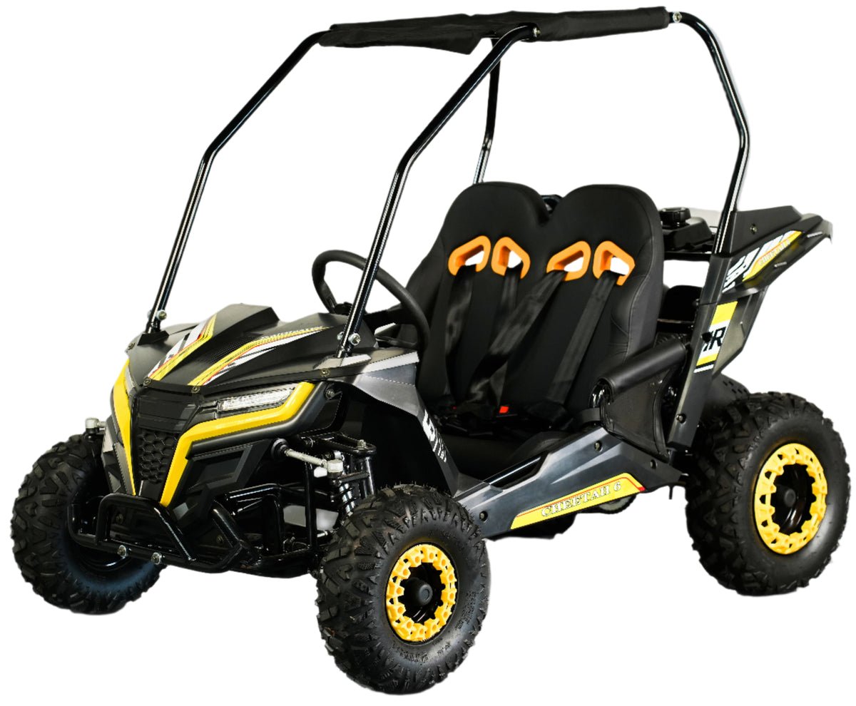 TrailMaster Cheetah-6 Go Kart, 5.5hp Electric Start, Remote Start/Kill with Reverse, Kids Ages 4-9 - Red
