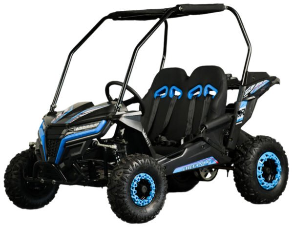TrailMaster Cheetah-6 Go Kart, 5.5hp Electric Start, Remote Start/Kill with Reverse, Kids Ages 4-9 - Red