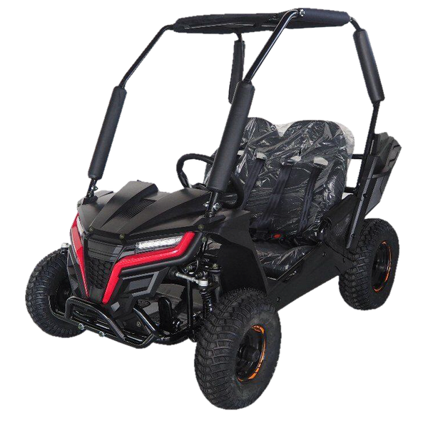 TrailMaster Cheetah i6 Electric Kids Go Kart, 48v 650w, Kids Ages 4-9 - Red