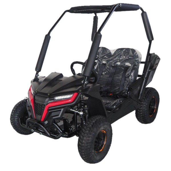 TrailMaster Cheetah i6 Electric Kids Go Kart, 48v 650w, Kids Ages 4-9 - Red