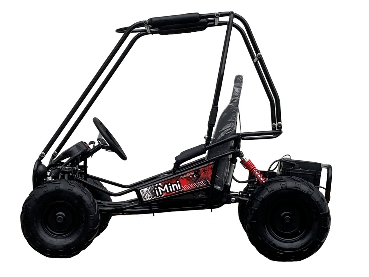 TrailMaster iMini Kids Electric Go Kart, Reverse, 48v, 2-speed settings, Kids Ages 4-9 - Black
