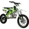 TrailMaster LK140 Pro Series Dirt Bike, Electric Start, 4-Speed Manual, Dual Disc Brakes, (17/14) Wheels - Green