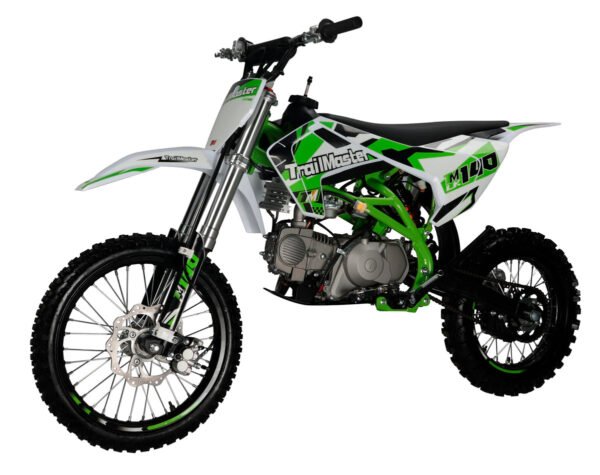 TrailMaster LK140 Pro Series Dirt Bike, Electric Start, 4-Speed Manual, Dual Disc Brakes, (17/14) Wheels - Green