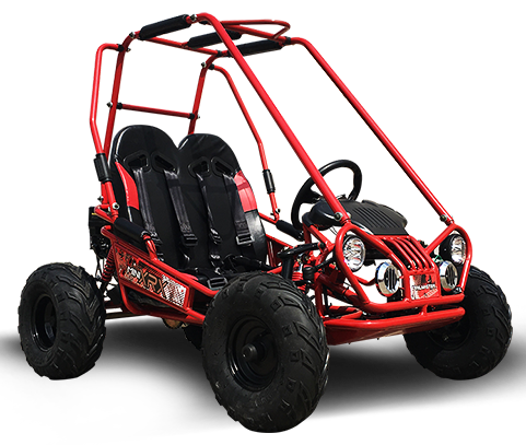 TrailMaster MINI XRX+ Kids GoKart, 5.5hp Gas Engine with Electric Start, Remote Start/Kill, Ages 4-9 - Red
