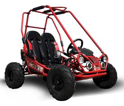 TrailMaster MINI XRX+ Kids GoKart, 5.5hp Gas Engine with Electric Start, Remote Start/Kill, Ages 4-9 - Red