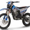 TrailMaster MX250-Pro Dirt Bike, 5-Speed Manual, Dual Disc Brakes, Electric Start (21/18) Wheels - Blue