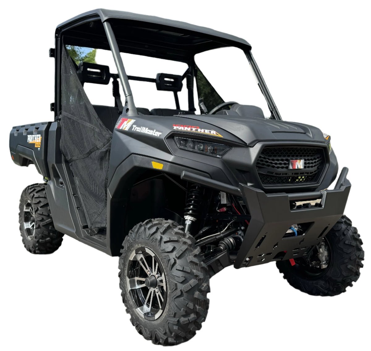 TrailMaster Panther 1000 UTV, 4X4, Larger Body, Electronic Power Steering, Heavy Duty Suspension, 83hp V-twin EFI Engine, High Low Range Automatic Trans, CA Legal - Black