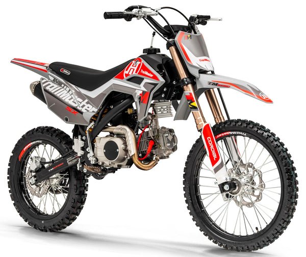 TrailMaster SX150 Pro Series Dirt Bike, Electric Start, 4-Speed Manual, Dual Disc Brakes, (19/16) Wheels - Red