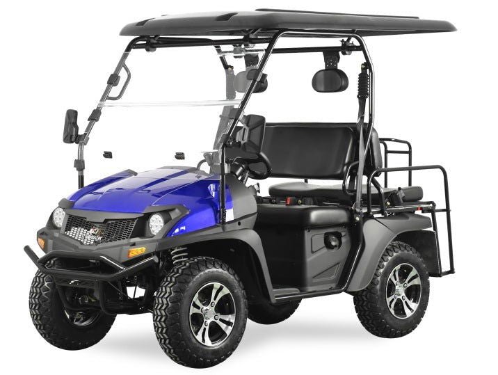 TrailMaster Taurus 200E-GX UTV Gas Golf Cart, Full Length Roof, 4-Seat, DOT Approved, Electronic Fuel Injection - Carbon Fiber