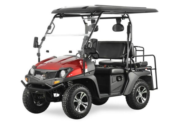 TrailMaster Taurus 200E-GX UTV Gas Golf Cart, Full Length Roof, 4-Seat, DOT Approved, Electronic Fuel Injection - Carbon Fiber