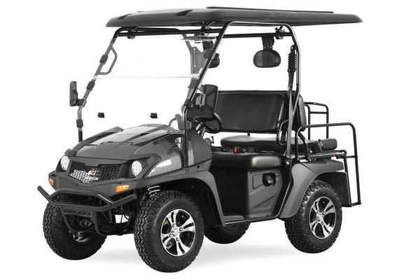 TrailMaster Taurus 200E-GX UTV Gas Golf Cart, Full Length Roof, 4-Seat, DOT Approved, Electronic Fuel Injection - Carbon Fiber