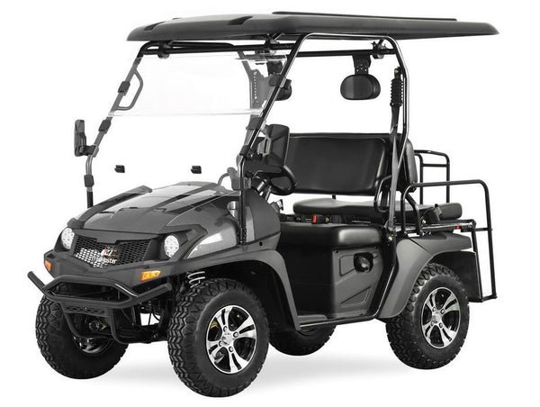 TrailMaster Taurus 200GX UTV Gas Golf Cart, Full Length Roof, 4-Seat, DOT Approved - Carbon Fiber