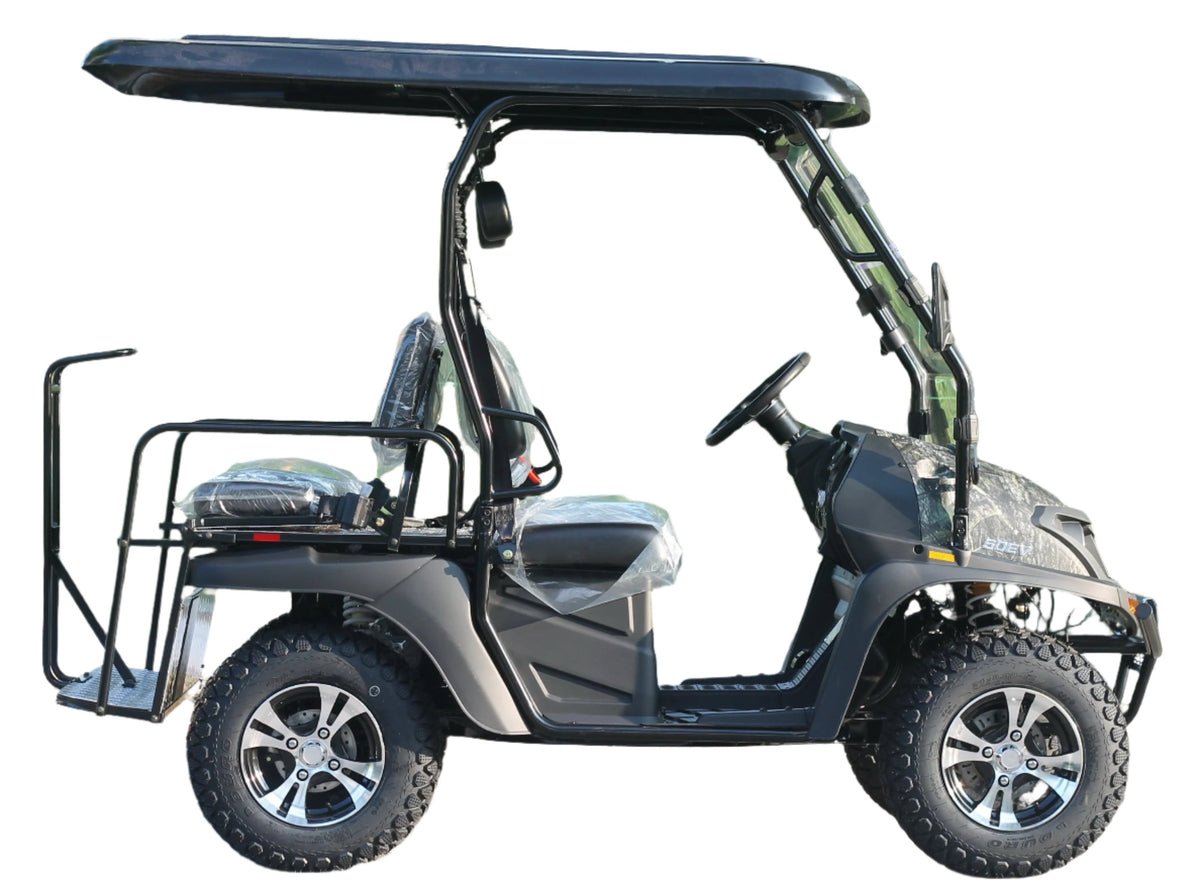 TrailMaster Taurus 50EV 4-Seat Electric Golf Cart, 60 Volt, Full DOT Light Package Included - Red