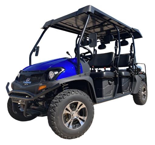 TrailMaster Taurus4 450 Gas 6-Seat UTV, 4x4 High/Low Gear, Alloy Wheels - Blue
