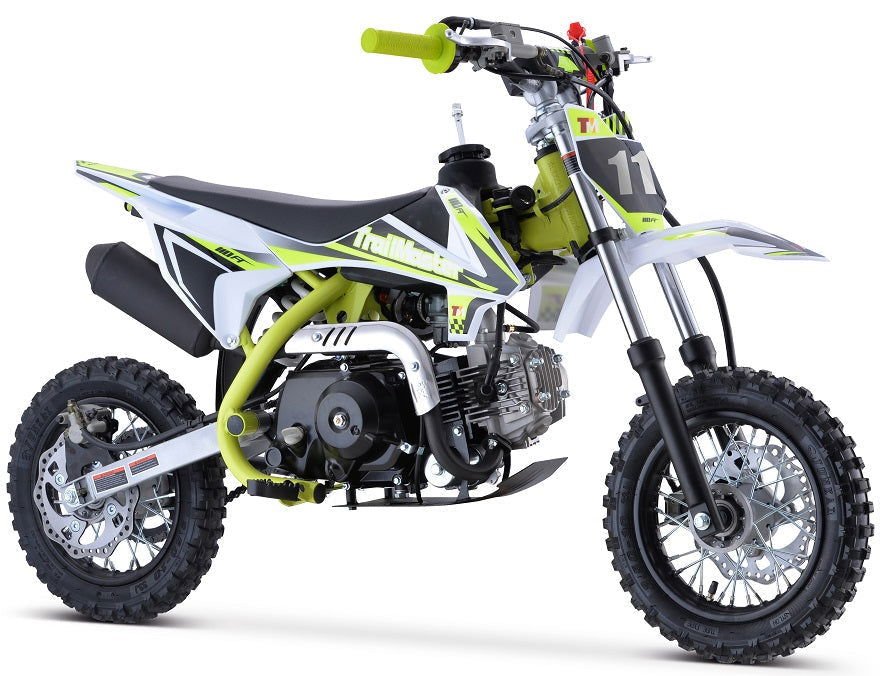 TrailMaster TM10 110cc Dirt Bike 4-Speed Auto Clutch, Dual Disc (10/10), Ages 8-12 - Green