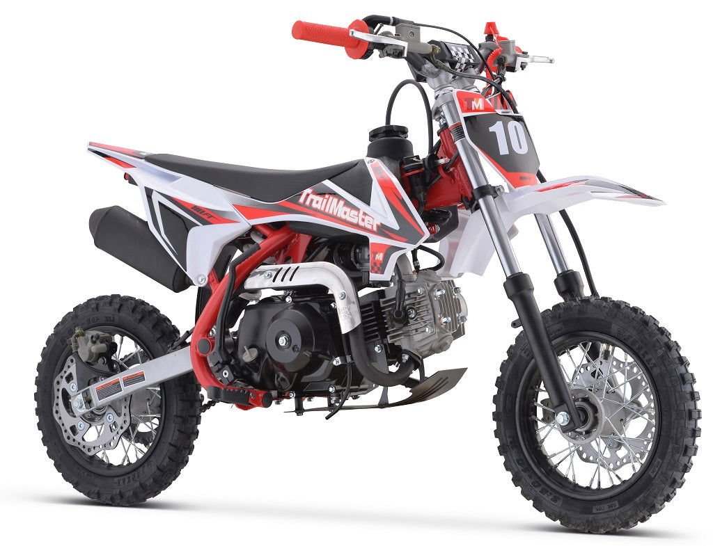 TrailMaster TM10 110cc Dirt Bike 4-Speed Auto Clutch, Dual Disc (10/10), Ages 8-12 - Green