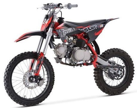 TrailMaster TM24 125cc Dirt Bike 4-Speed Semi Auto (17/14), Ages 12 and up - Red
