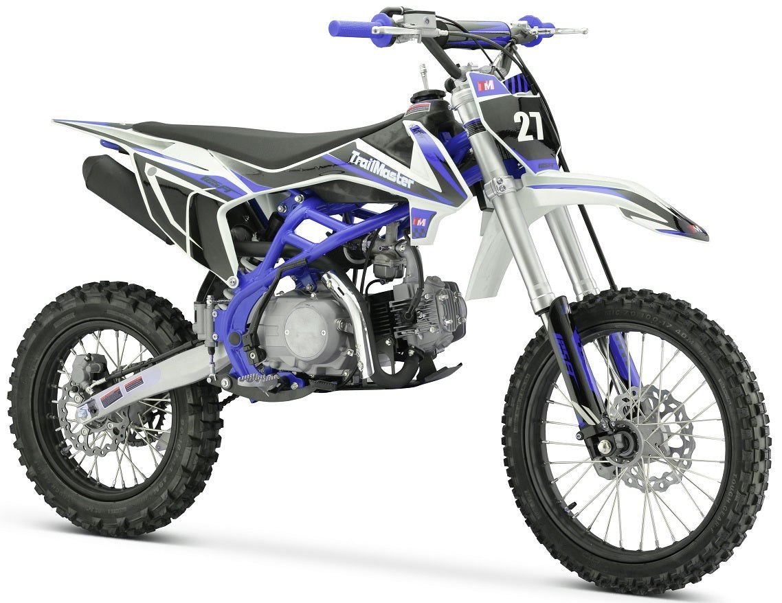 TrailMaster TM27 125cc Large Frame, Dirt Bike 4-Speed Manual (17/14), Ages 12 and up - Red