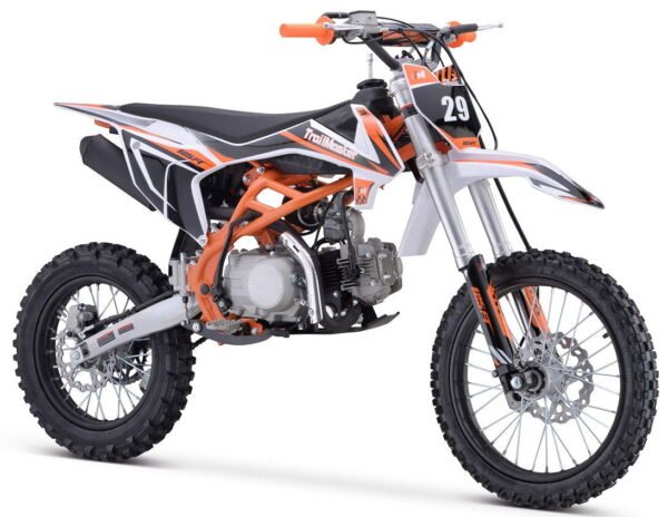 TrailMaster TM29 125cc Dirt Bike, Large Frame, 4-Speed Manual, with Electric Start (17/14), Ages 12 and up - Green
