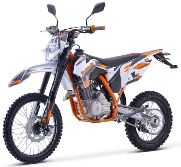 TrailMaster TM31X PRO 250cc Dirt Bike 5-Speed Manual Dual Disc Brakes, Electric Start with Kick backup (19/16) - Orange
