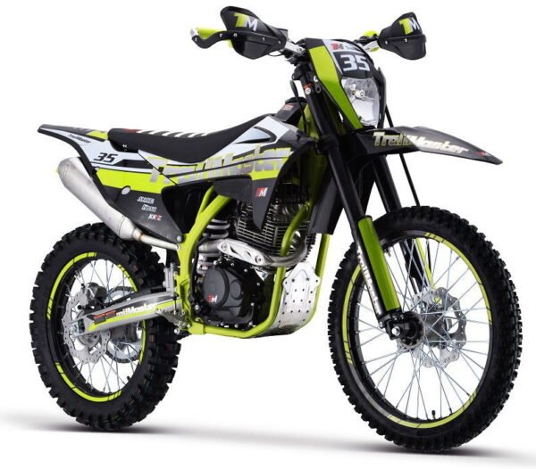 TrailMaster TM35 250cc Dirt Bike, 5-Speed Manual, Dual Disc Brakes, (21/18) Wheels - Green