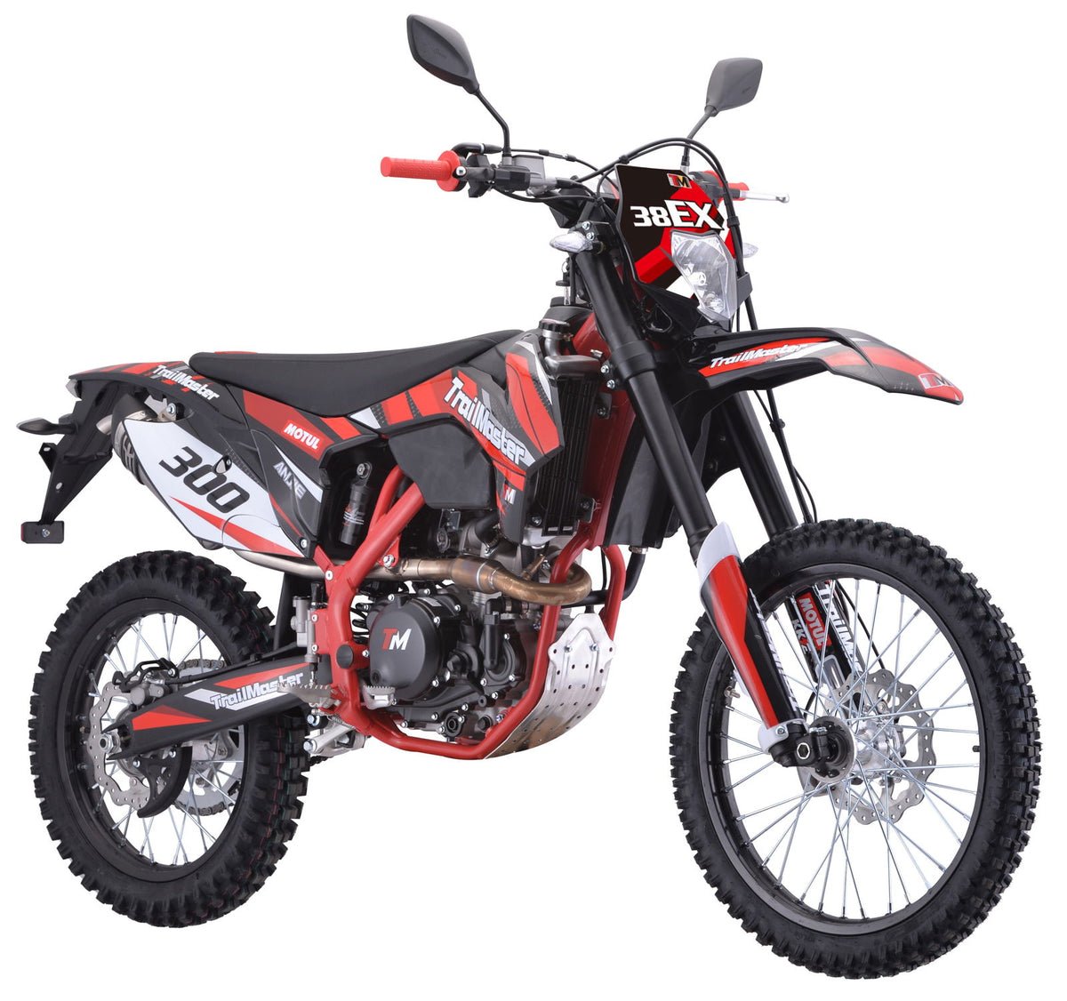 TrailMaster TM38EX 300 Dirtbike 31hp, 6-Speed Manual, Liquid Cooled, Fuel Injected - Red