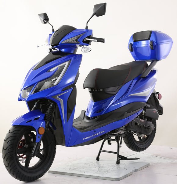 TrailMaster Trophy 150cc Street Scooter - Blue