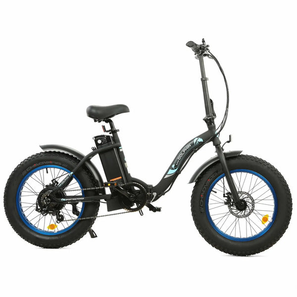 UL Certified - Ecotric Dolphin 36V 500W Portable Folding Fat Tire Electric Bike