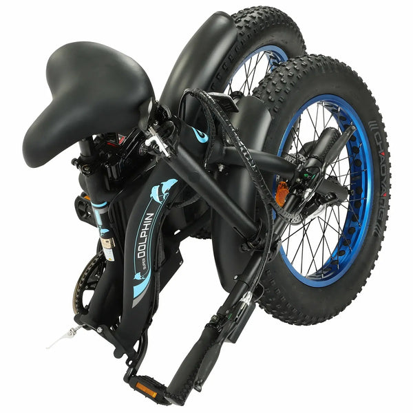 UL Certified - Ecotric Dolphin 36V 500W Portable Folding Fat Tire Electric Bike