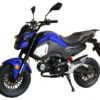Vader 125cc Motorcycle, 4-Speed Manual, Hydraulic Disc Brakes, 12-inch Wheels - Blue