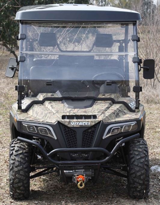 Victory 450 Gas Golf Cart, Electronic Fuel Injection, 4WD, Automatic with Reverse, Deluxe Alloy Wheels, Front Winch, Windshield - Camo