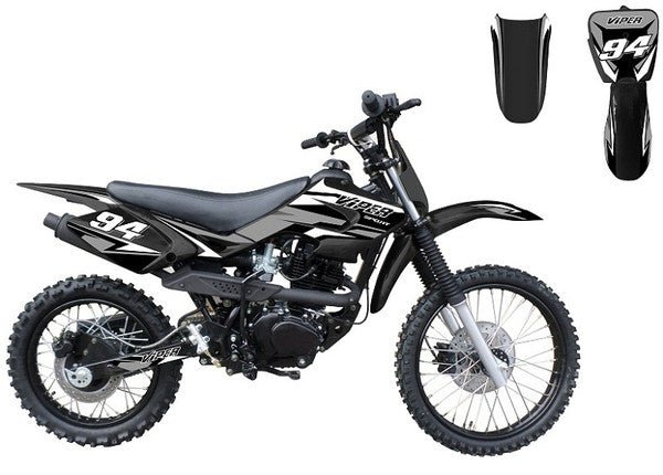 Viper 150cc Dirt Bike 5-Speed Manual Kick Start (19/16) Wheels, Ages 16 and up - Black