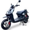 Vision 50cc Street Scooter, Automatic Shifting, Front Disc/Rear Drum Brakes, 12 inch Aluminum Wheels - Black