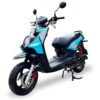 Vision 50cc Street Scooter, Automatic Shifting, Front Disc/Rear Drum Brakes, 12 inch Aluminum Wheels - Black