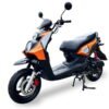 Vision 50cc Street Scooter, Automatic Shifting, Front Disc/Rear Drum Brakes, 12 inch Aluminum Wheels - Black