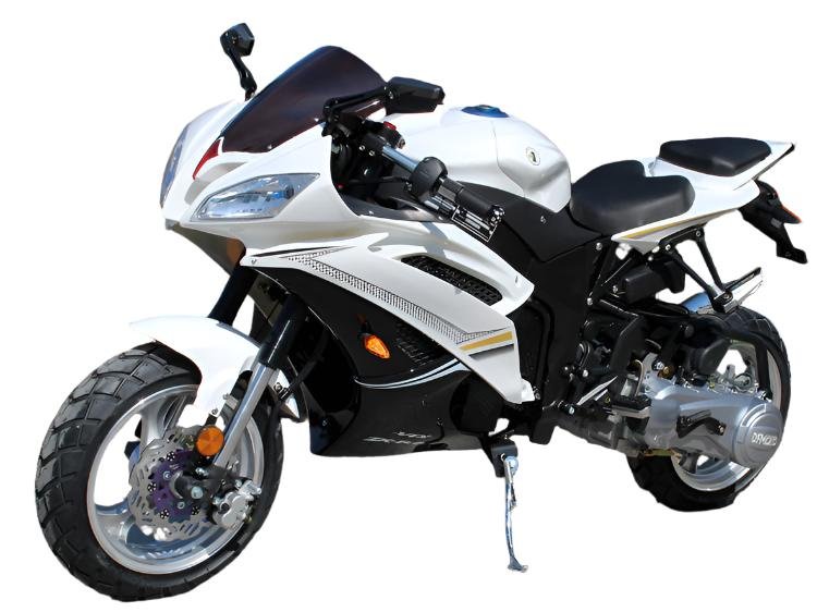 Wasp 200 Sport Motorcycle, Automatic Shifting, Hydraulic Disc Brakes, 13-inch Alloy Wheels - Black