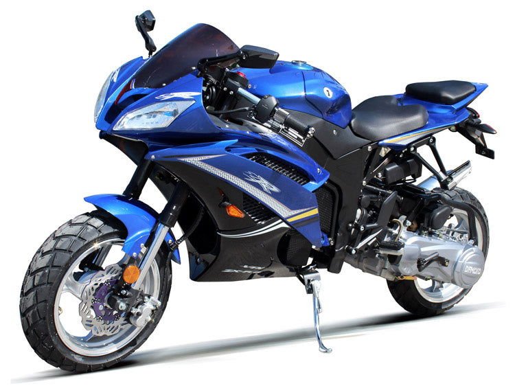 Wasp 200 Sport Motorcycle, Automatic Shifting, Hydraulic Disc Brakes, 13-inch Alloy Wheels - Black