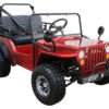 Willys Style Jeep Go Kart, 125cc Gas Engine, 3-speed with Reverse, Ages 12 and up - Army Green